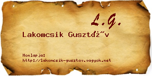 Lakomcsik Gusztáv névjegykártya